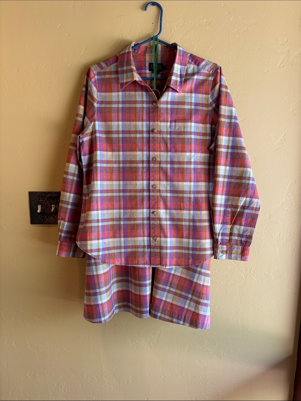 Pendleton plaid women’s skirt and blouse set.